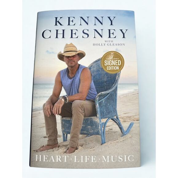 Kenny Chesney Other - Kenny Chesney Heart Life Music Signed Hardcover Book Barnes & Noble Exclusive